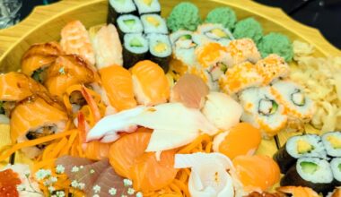 A small birthday sushi meal