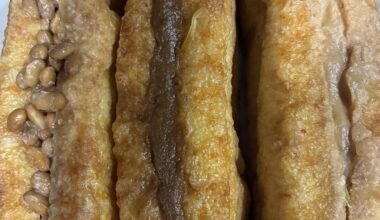 Deep-fried tofu stuffed with miso