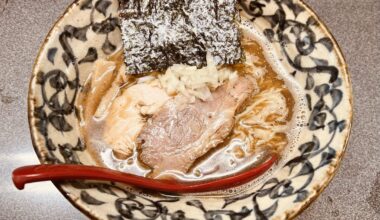 Light yet flavorful Niboshi (dried sardine) ramen.