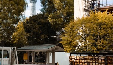 Tokyo Skytree from Kameido Tenjin Shrine
