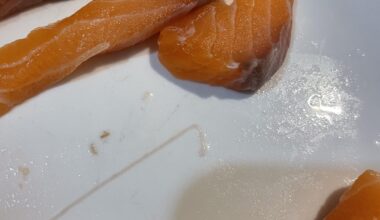 Farmed Atlantic Salmon but what’s the white string?
