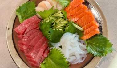 Family sashimi dinner in SoCal