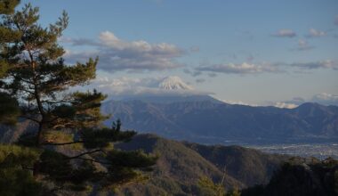 Fuji and Kofu at sunset