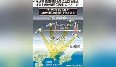 Chinese satellites are passing over Japan every 10 minutes, "monitoring" Self-Defense Forces and US military bases