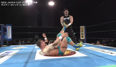 Narita tries to reapply the hold, but Oleg reverses into a Release German Suplex!