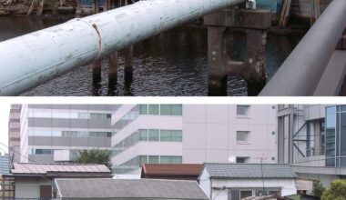 This house was built around a large pipe.