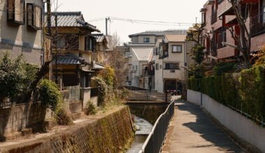 Japanese urban river atmosphere and trying to make sense of why I like it so much (mixed photos from different places in 1 year)