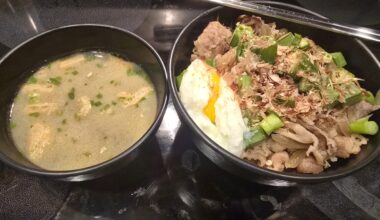 My own version of Sukiya's mazenokke breakfast