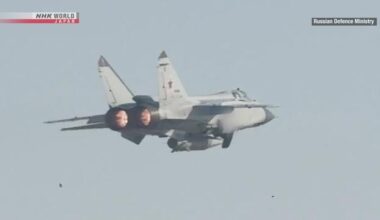 Russian fighters with 'hypersonic' missiles fly over Sea of Japan