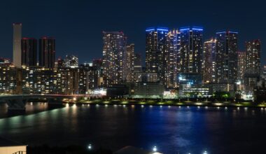 Harumi, Tokyo skyline