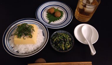 Tamago tofu, goma-ae, umeshu (Midnight Diner)