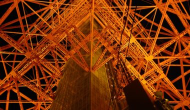 The steel framework of Tokyo Tower