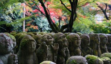 Every stone has a different face — Otagi Nenbutsuji Temple, Kyoto