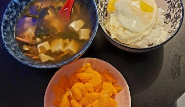 Japanese breakfast this cold morning- Here's to me staying off the fast food!!