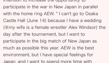 Ospreay tells ToSpo he isn’t working Dominion (because he’s getting married the next day)