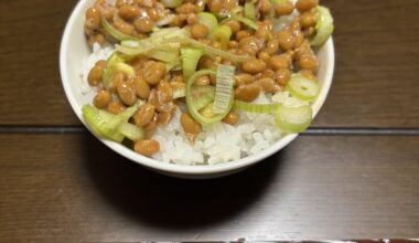 Natto egg rice