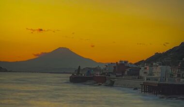 Sea, Sunset, FujiSan