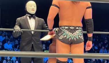 Y'all weird for thinking SANADA is the masked man when he clearly has a busy schedule