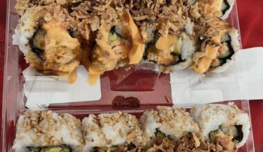 costco sushi after a big shopping trip is such a guilty pleasure..