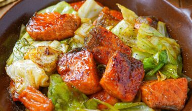 Salmon and Cabbage with Garlic Butter Soy Sauce