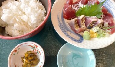 Simple sashimi set meal I had in Japan