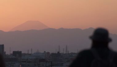 Sunset on Mount Fuji