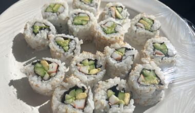 First try making California roll, second time ever making sushi