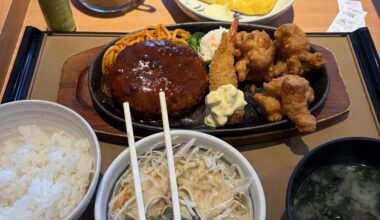Mix Set with Extra ordered Tamago Yaki ¥1500 atYayoi Ken