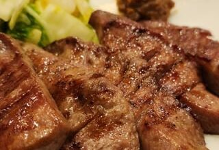 beef tongue two ways (Gyutan Ryori Kaku, Sendai)