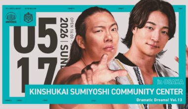 DDT’s 5.17.26 show up on Wrestle Universe, featuring Konosuke Takeshita & Yuki Ueno vs. Jun Akiyama & Shuji Ishikawa as well as Chris Brookes & Zack Sabre Jr. vs. HARASHIMA & Shinya Aoki