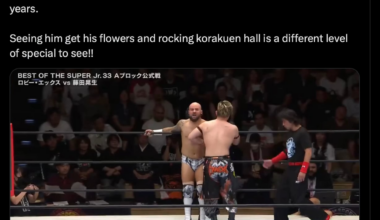 Will Ospreay on X: Robbie X is legitimately has been the best jr heavyweight for the last 4 years. Seeing him get his flowers and rocking korakuen hall is a different level of special to see!!
