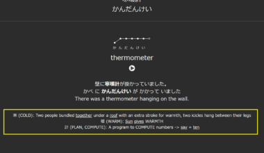 Kanji breakdown and mnemonics - directly inside anki card