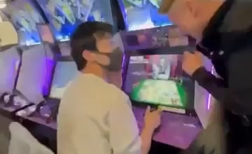 Dork vs Dork arcade fight.
