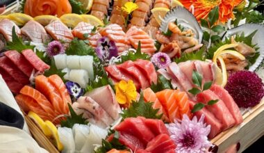 When your sashimi platter is too pretty to eat… (almost)