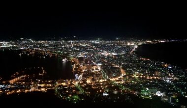 Mount Hakodate 函館山 in Hokkaidō, Japan (OC)