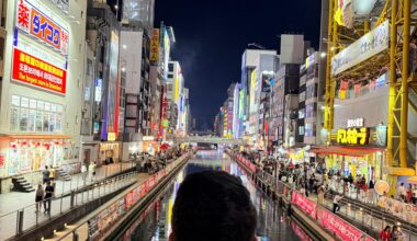 Dotonburi, a neighborhood in Osaka that never sleeps