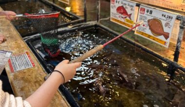 Fishing for your own food in Japan is such a fun concept.