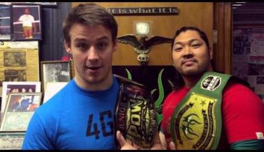Young EVIL cutting a promo with young David Finlay