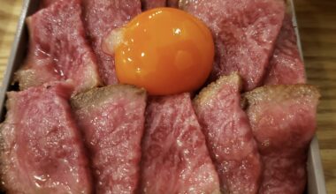 Japanese wagyu steak donburi