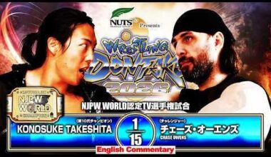 Konosuke Takeshita vs Chase Owens: NJPW World Television Championship match, New Japan Pro Wrestling - Wrestling Dontaku, May 4, 2026