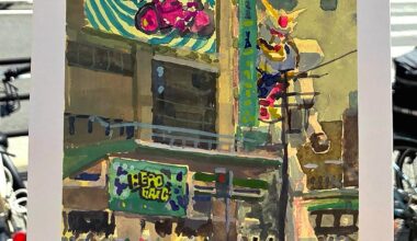 Went to the cosplay festival today in Nipponbashi Den Den town with our Paint club and did some painting around the area.