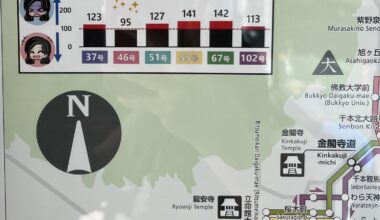 Chart on Kyoto bus