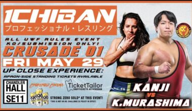 Katsuya Murashima vs Kanji announced for 1ICHIBAN’s May 29th show at Chandler Hall.